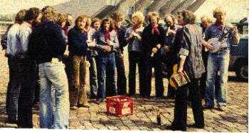 Hart Backbord fives minutes before the first gig. 1. Mai 1978 - Bremen